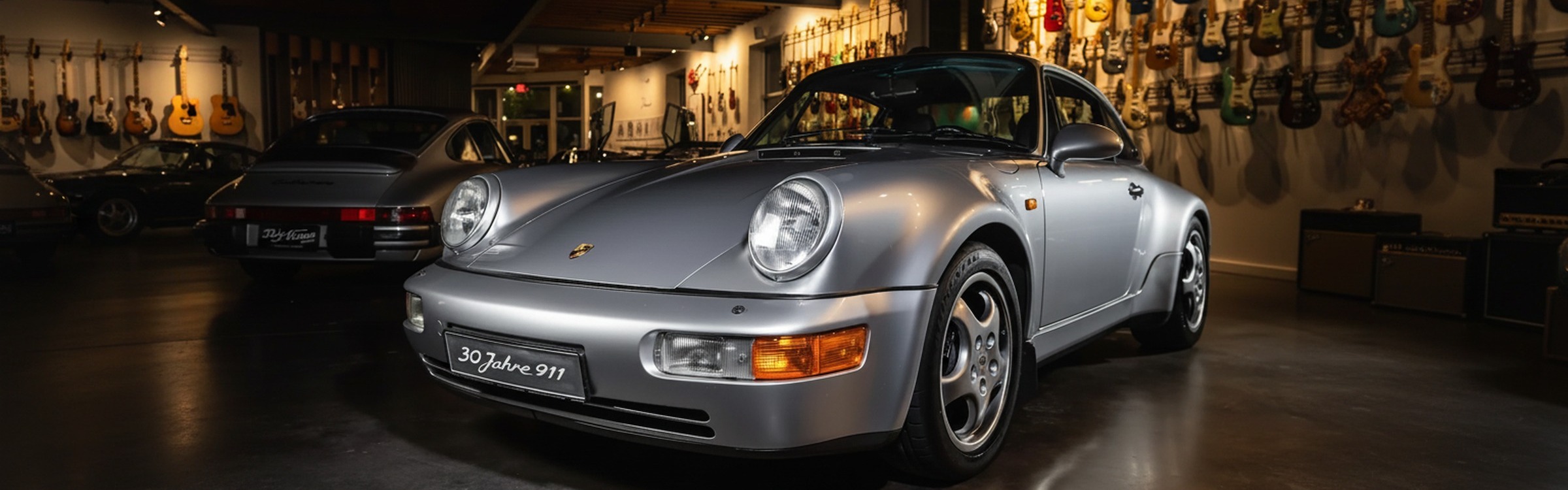 Exotic car displayed in the Walt Grace Vintage showroom